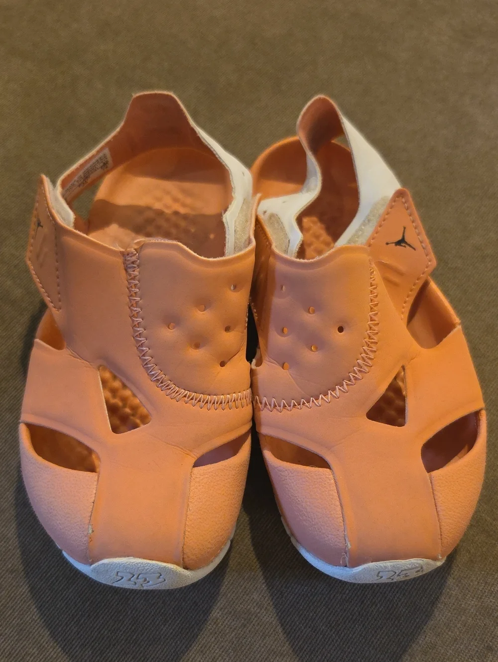 Nike Kids Pink-Orange Slip-On Sandal Sneakers